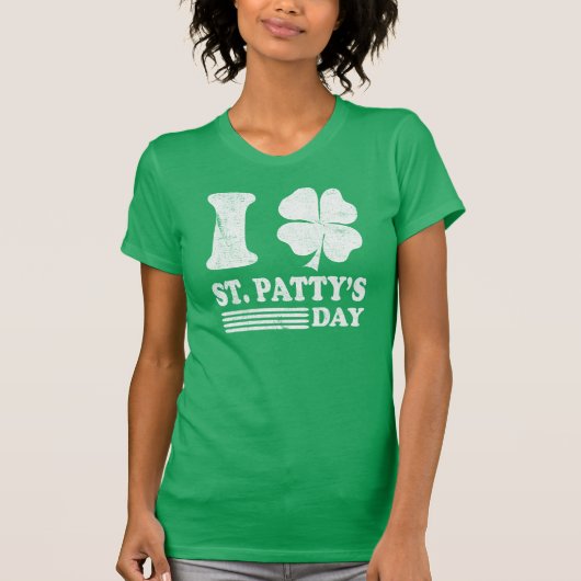 Retro I Love St. Patrick's T Shirt (Voorkant)