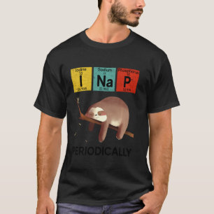 Retro I Nap Periodicaal Funny Sloth Chemi T-shirt