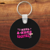 Retro I Need A Huge Tail Funny Party Drinking Gift Sleutelhanger (Voorkant)
