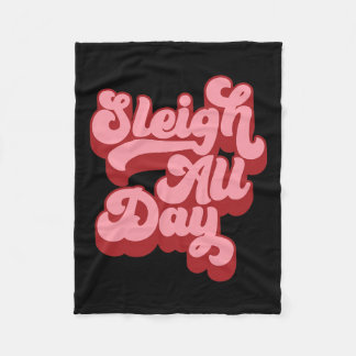 Retro I Sleigh De hele dag Kerstmis Sleigh Hair Ni Fleece Deken