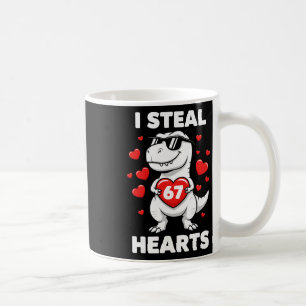 Retro I steel 67 harten 67 Valentijnsdag dinosauru Koffiemok