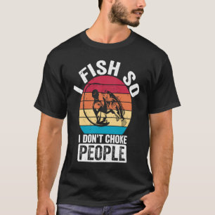Retro I vis dus ik kan mensen niet kwetsen T-shirt