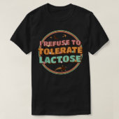 Retro I Weiger lactose te verdragen T-shirt (Design voorkant)