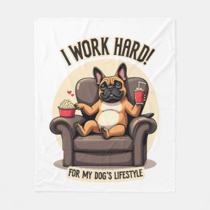 Retro I Werk Hard voor de Levensstijl van Mijn Hon Fleece Deken
