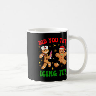 Retro IC Nurse Christmas Gingerbread heb je geprob Koffiemok