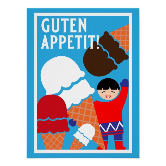  Retro Ice Cream Art Perfect Poster (Voorkant)