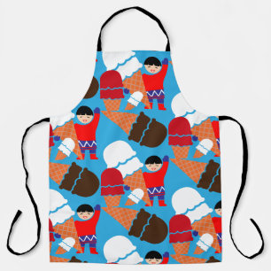 Retro Ice Cream Art Schort