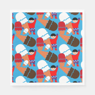  Retro Ice Cream Art Servet