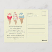 Retro Ice Cream Cone 80e Verjaardag uitnodiging (Achterkant)