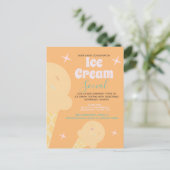 Retro Ice Cream Cone Social Flyer-uitnodiging Briefkaart (Staand voorkant)