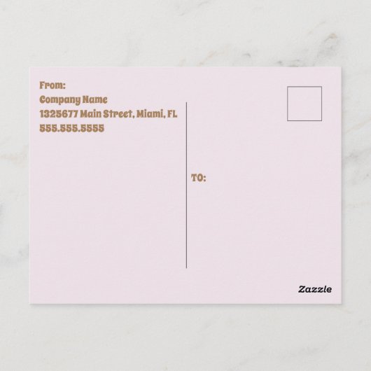 Retro Ice Cream Cone Social Flyers Invitation Roze Briefkaart (Achterkant)