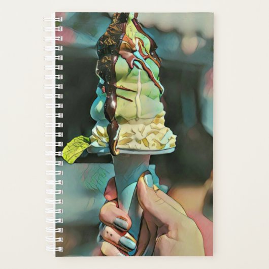 Retro ice cream popsicle planner (Voorkant)