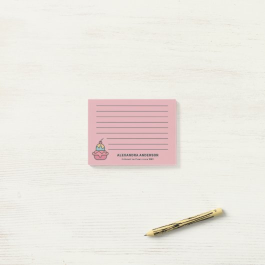 Retro Ice Cream Post-it® Notes (Op bureau)