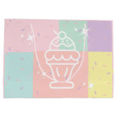 Retro Ice Cream Sundae Gift Bag Groot Cadeauzakje (Achterkant)