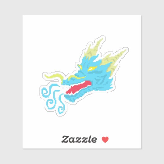 Retro Ice Dragon Sticker (Vel)