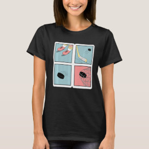 Retro Ice Hockey Athlete  Wintersport Goal T-shirt