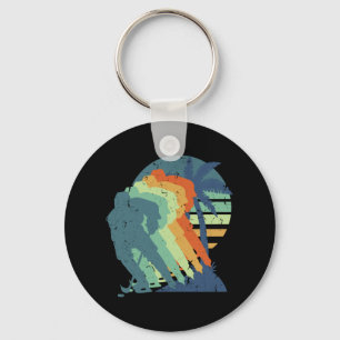 Retro Ice Hockey Game Player Ice Hockey Sportfan Sleutelhanger