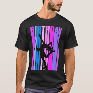 Retro Ice Skies vrouwen Birthday Ice Schaatsen Dan T-shirt