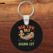 Retro Icu Nurse Christmas Gingerbread Did You Try Sleutelhanger (Voorkant)