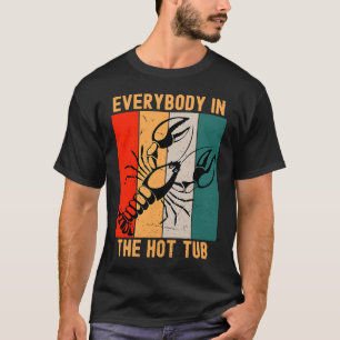 Retro iedereen in de warme buik van de kraaivis t-shirt