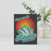 Retro  Iemand in Alaska houdt van me 70s AK Briefkaart (Staand voorkant)