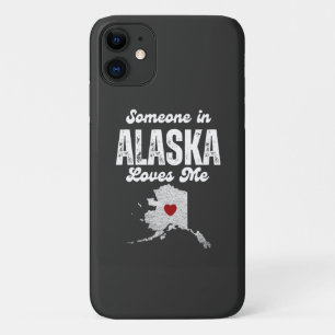 Retro Iemand in Alaska houdt van me 70s AK iPhone 11 Hoesje