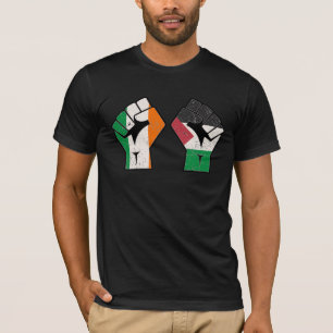 Retro Ierland Palestina Solidarity Fist revolutie T-shirt