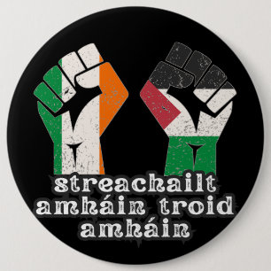Retro Ierland Palestine Solidariteit Eerste Revolu Ronde Button 6,0 Cm