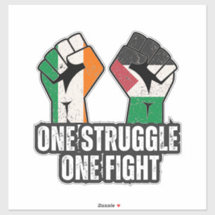 Retro Ierland Palestine Solidariteit Eerste Revolu Sticker