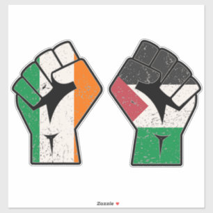 Retro Ierland Palestine Solidariteit Eerste Revolu Sticker