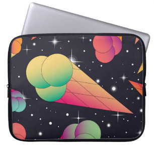 Retro-ijs, kosmisch neon. laptop sleeve