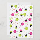 Retro ijs verjaardagsuitnodiging – Roze & Mint Kaart (Achterkant)