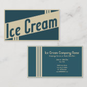 retro-ijs visitekaartje (Voorkant / Achterkant)