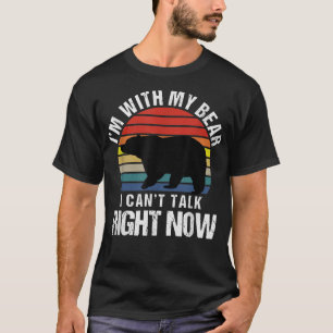 Retro Ik ben bij mijn Beer mama... grappige Beer p T-shirt