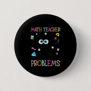 Retro Ik Ben Een Wiskundeleraar Natuurlijk Heb Ik  Ronde Button 5,7 Cm