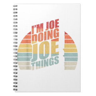 Retro Ik ben Joe Doing Joe Things Notitieboek
