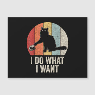 Retro Ik Doe Wat Ik Wil Kat T-shirt Kattenliefhebb