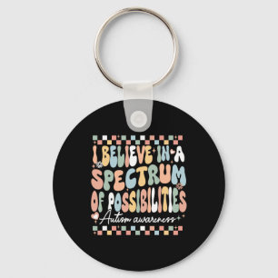 Retro Ik Geloof In Een Spectrum Aan Mogelijkheden Sleutelhanger