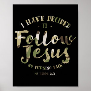 Retro Ik Heb Besloten Jezus Te Volgen Clic Redleg Poster