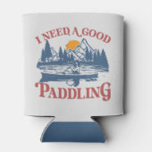 Retro Ik heb een goede paddling nodig Kayaking Kay Blikjeskoeler (Achterkant)