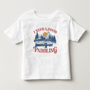 Retro Ik heb een goede paddling nodig Kayaking Kay Kinder Shirts