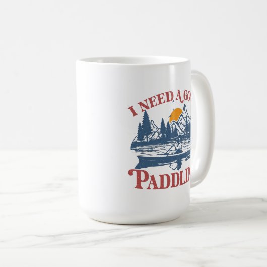Retro Ik heb een goede paddling nodig Kayaking Kay Koffiemok (Voorkant rechts)