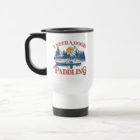 Retro Ik heb een goede paddling nodig Kayaking Kay