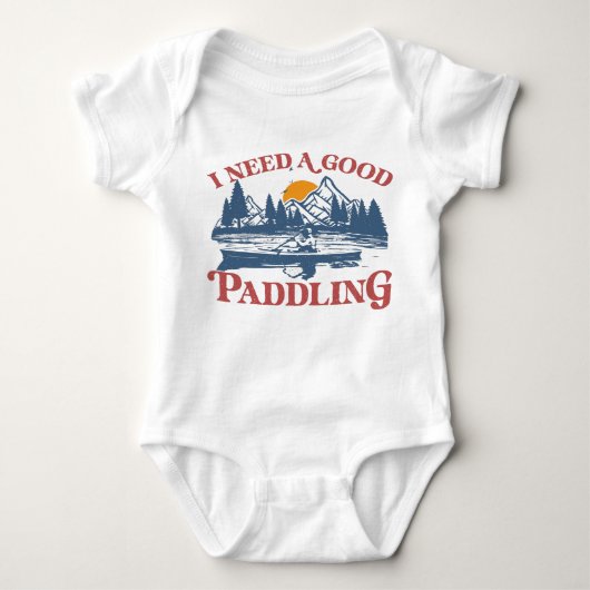Retro Ik heb een goede paddling nodig Kayaking Kay Romper (Voorkant)