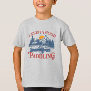 Retro Ik heb een goede paddling nodig Kayaking Kay T-shirt