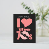 Retro ik hou van de jaren 70 | Feest van de jaren Kaart (Staand voorkant)