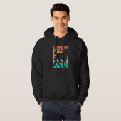 Retro Ik hou van mijn Engels Mastiff Dog Theme Des Hoodie (Voorkant volledig)