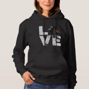 Retro Ik Hou Van Mijn Rottweiler Hond Hoof Grappig Hoodie
