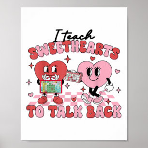 Retro Ik leer lieverds om slappe spraak terug te p Poster