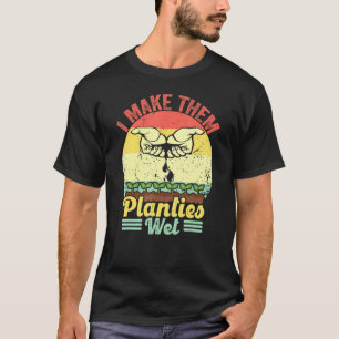 Retro  ik maak ze planten Natte Plant Garde T-shirt